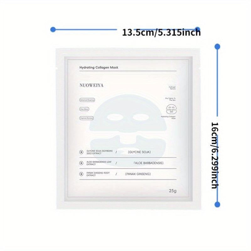 12pcs Set - Deep Collagen Mask, Hydrating Overnight Korean Face Mask for All Light Beige Types, Skincare