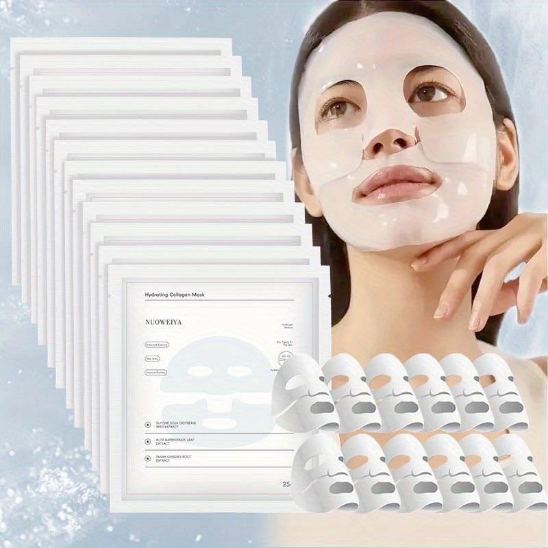 12pcs Set - Deep Collagen Mask, Hydrating Overnight Korean Face Mask for All Light Beige Types, Skincare