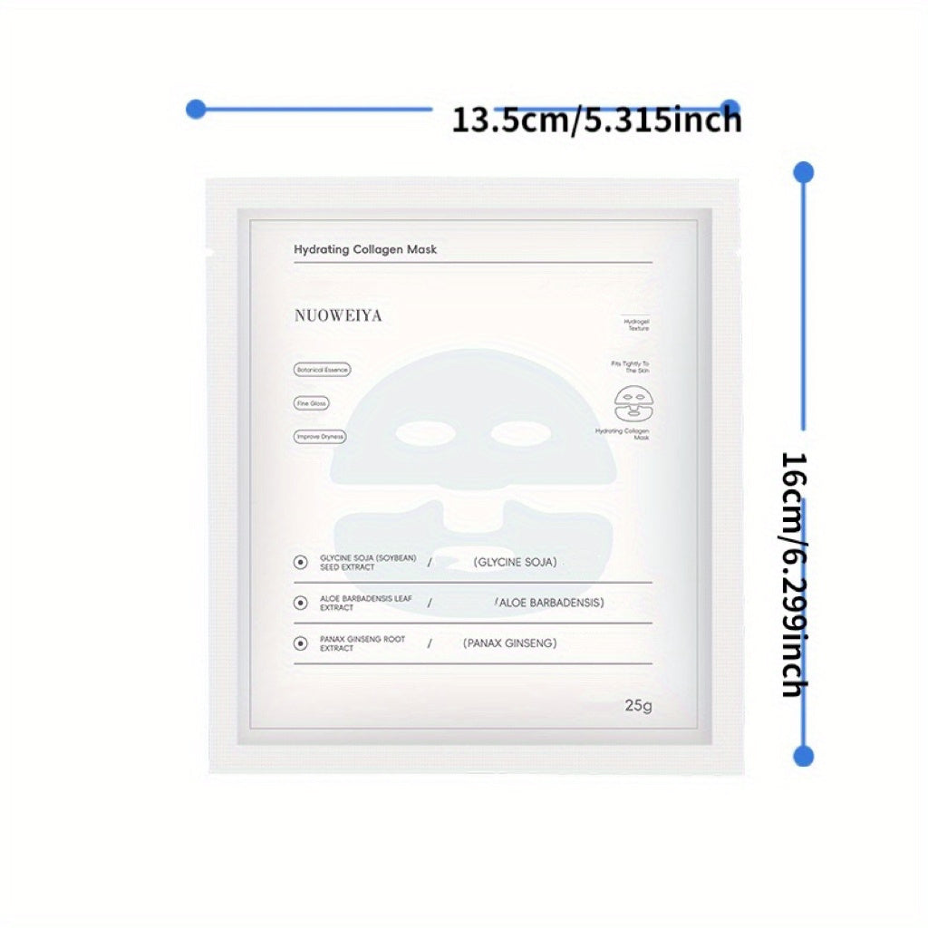 12pcs Set - Deep Collagen Mask, Hydrating Overnight Korean Face Mask for All Light Beige Types, Skincare