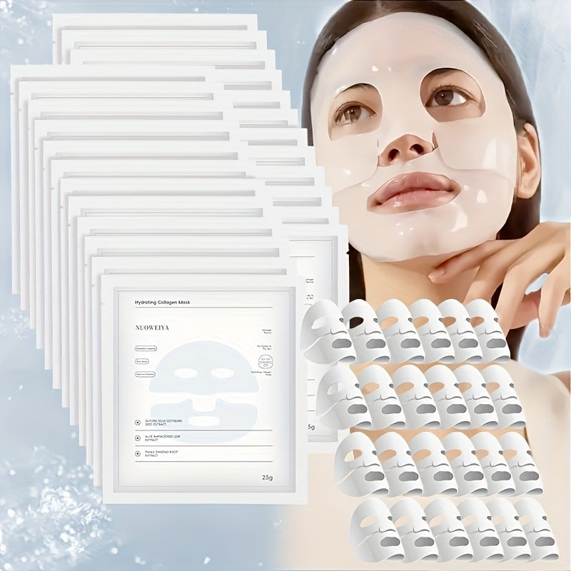 12pcs Set - Deep Collagen Mask, Hydrating Overnight Korean Face Mask for All Light Beige Types, Skincare