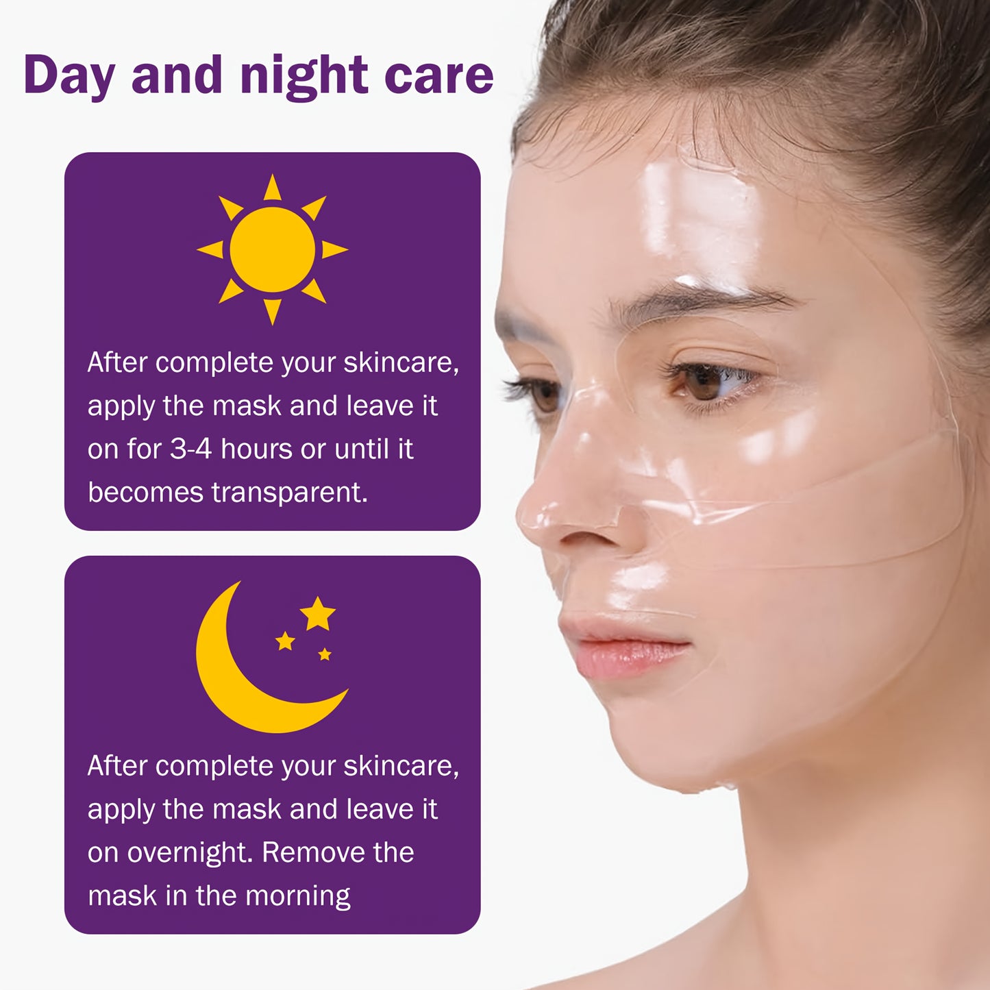 6pcs Purple Bio-Collagen Mask - Alcohol-Free Deep Hydration & Pore Minimizing, 30g/1.06oz, Hypoallergenic for All Light Beige Types, Brightening & Tightening, Alcoholfree Skincare, Sleek Packaging, Alcoholfree Skincare