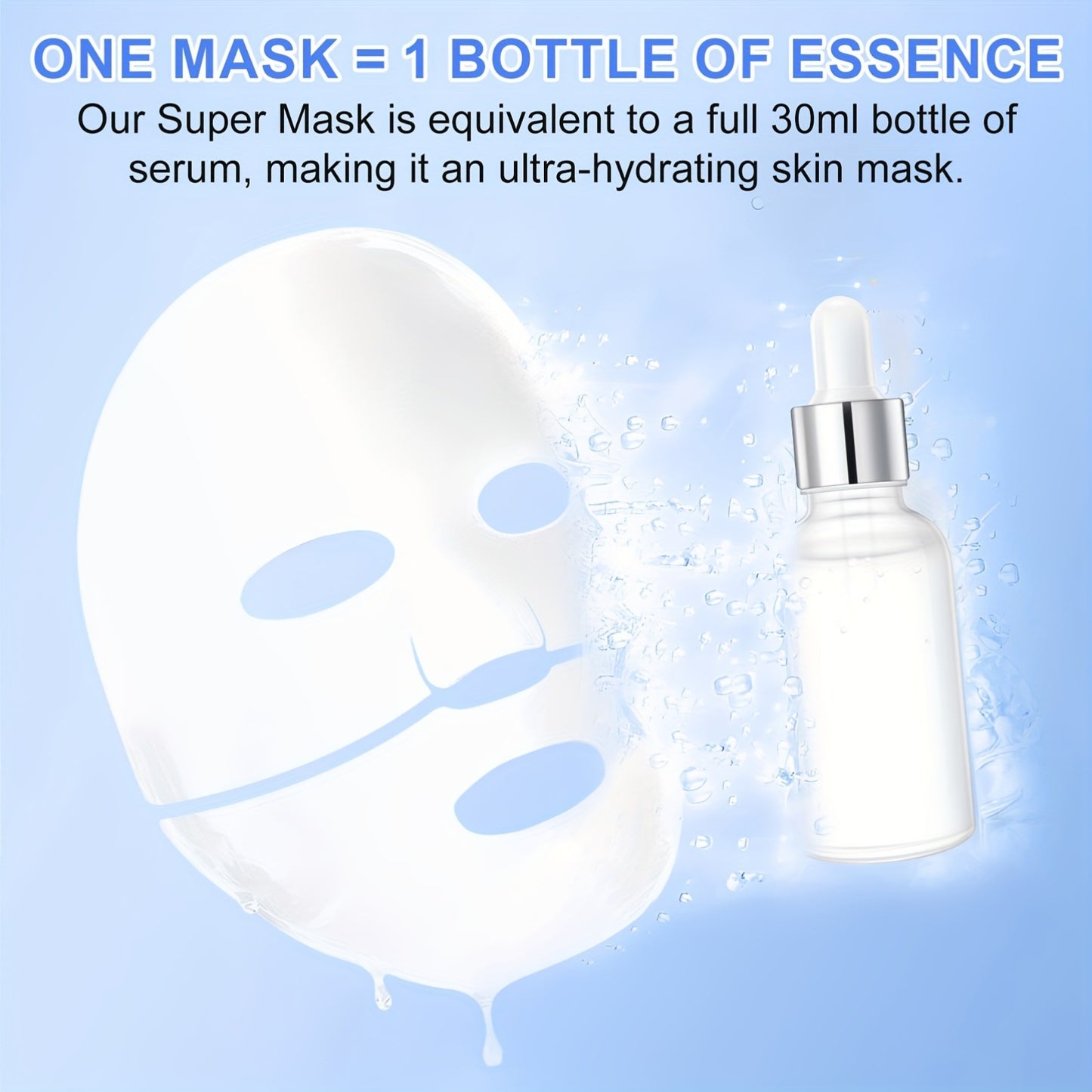 18pcs Collagen Mask, Deep Moisturizing, Contains Collagen, Hyaluronic Acid, Vitamin E And Niacinamide, Suitable for All Skin Types to Moisturize, Gift for Girls, Facial Moisturizing Mask