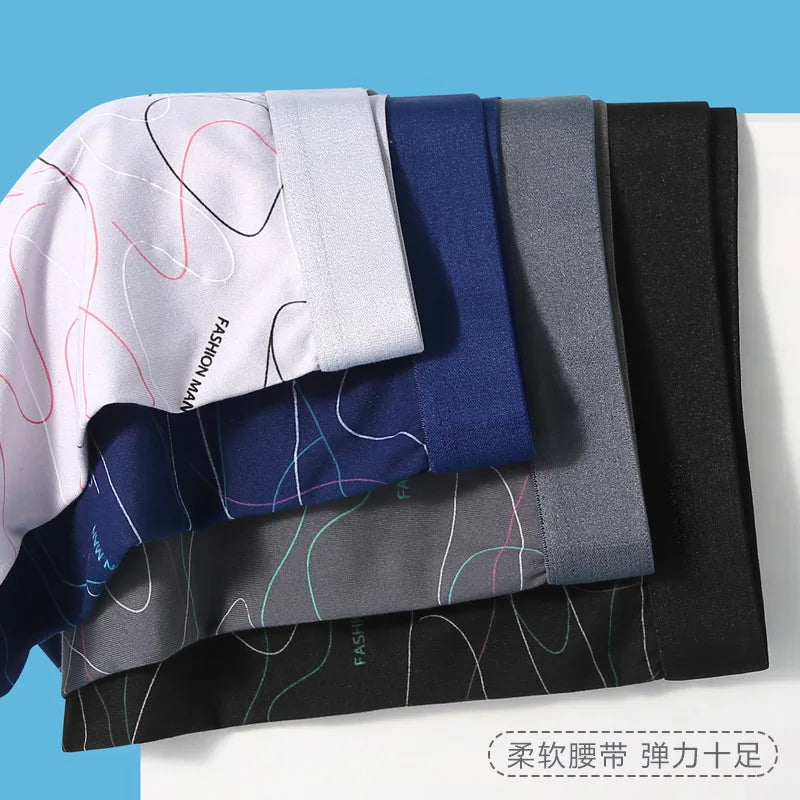 Men's boxers youth Mid-waist Boxers Large size underpants Boxer Shorts Men's Panties Underpants Boxershorts Underwear for Male