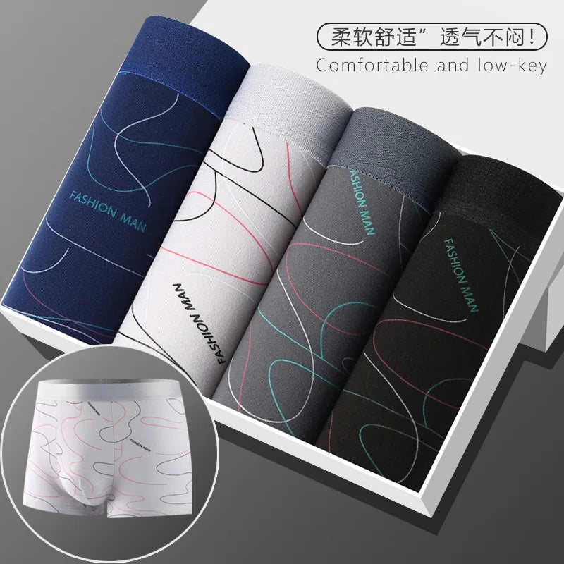 Men's boxers youth Mid-waist Boxers Large size underpants Boxer Shorts Men's Panties Underpants Boxershorts Underwear for Male