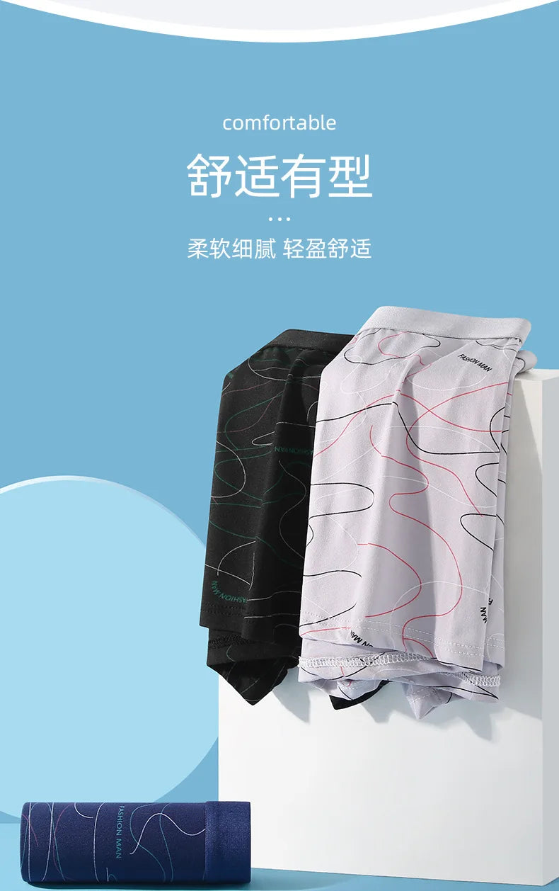 Men's boxers youth Mid-waist Boxers Large size underpants Boxer Shorts Men's Panties Underpants Boxershorts Underwear for Male