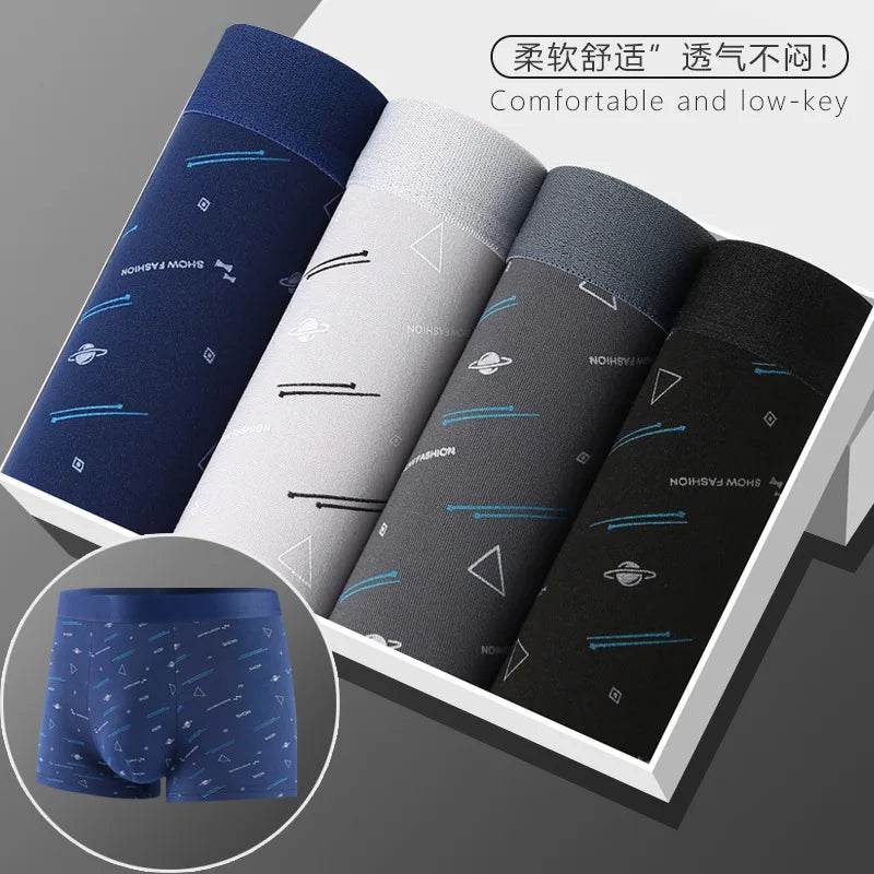 Men's boxers youth Mid-waist Boxers Large size underpants Boxer Shorts Men's Panties Underpants Boxershorts Underwear for Male