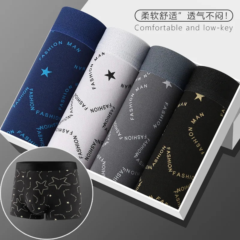 Men's boxers youth Mid-waist Boxers Large size underpants Boxer Shorts Men's Panties Underpants Boxershorts Underwear for Male