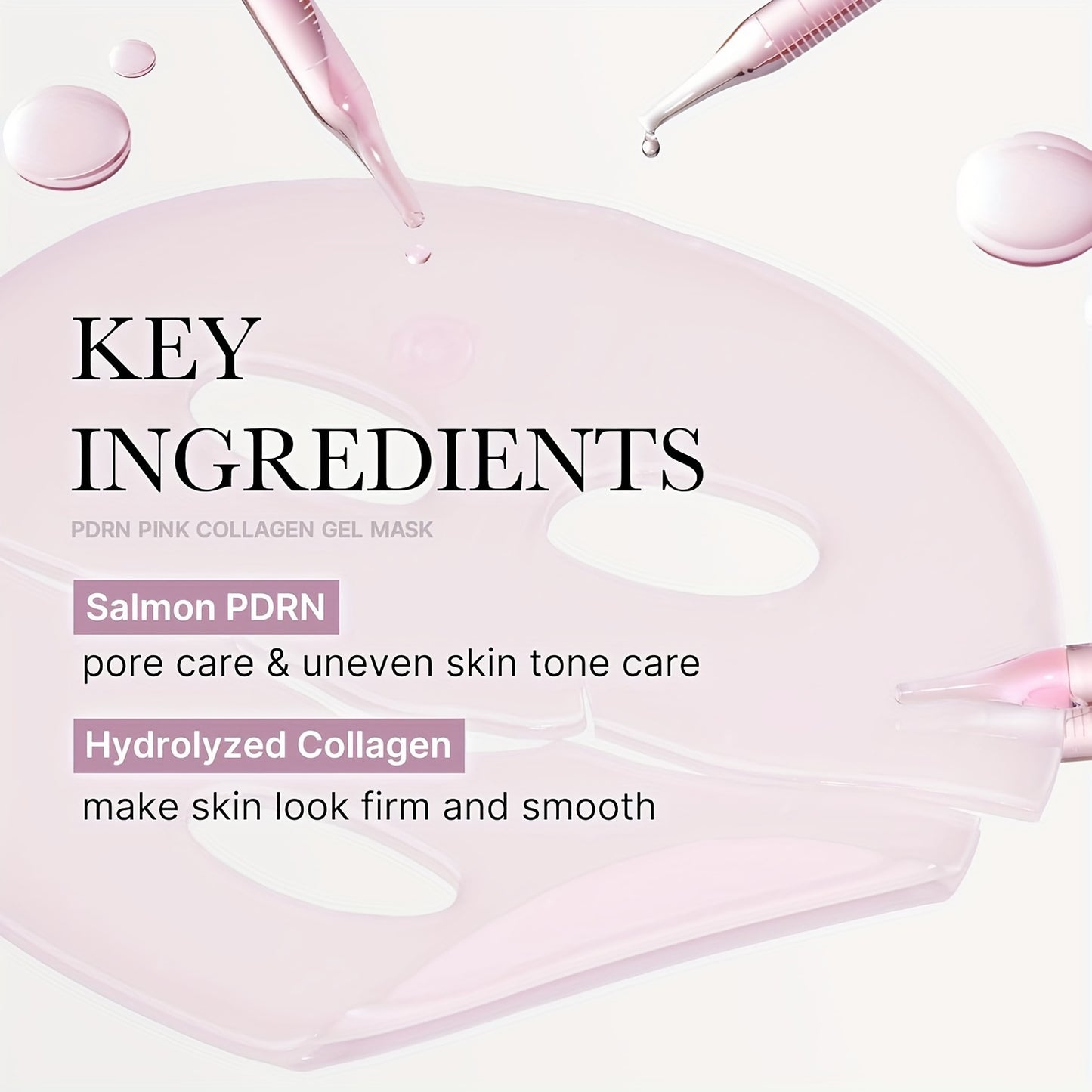 [Pink Collagen Mask] PDRN Pink Collagen Gel Mask | Glass Glow Light Beige Overnight Mask, Pore Care, Firming, Moisturizing, Even Light Beige, 58g, 1pc