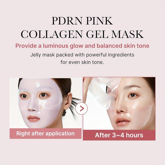 [Pink Collagen Mask] PDRN Pink Collagen Gel Mask | Glass Glow Light Beige Overnight Mask, Pore Care, Firming, Moisturizing, Even Light Beige, 58g, 1pc
