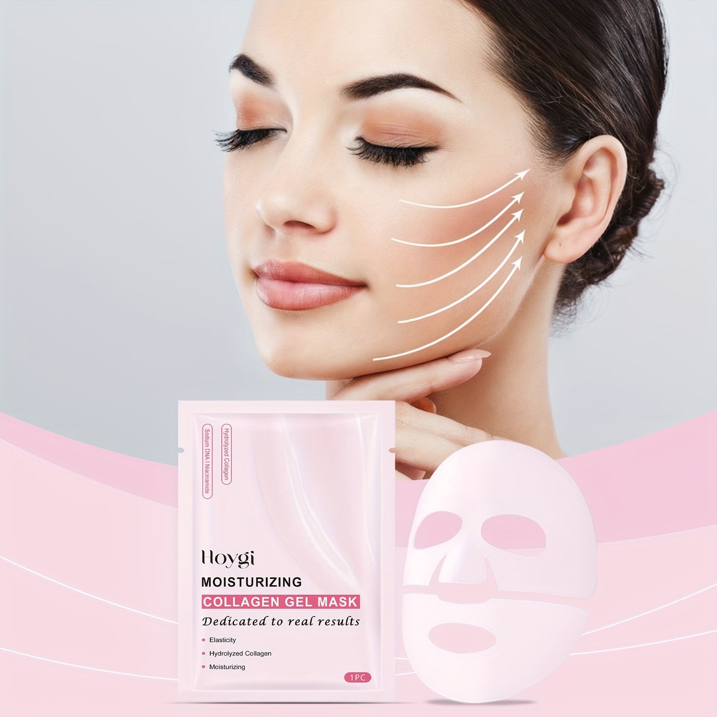 [Pink Collagen Mask] PDRN Pink Collagen Gel Mask | Glass Glow Light Beige Overnight Mask, Pore Care, Firming, Moisturizing, Even Light Beige, 58g, 1pc