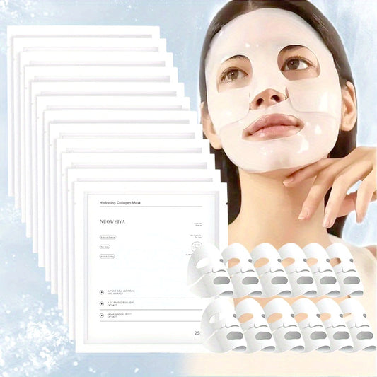 12pcs Set - Deep Collagen Mask, Hydrating Overnight Korean Face Mask for All Light Beige Types, Skincare